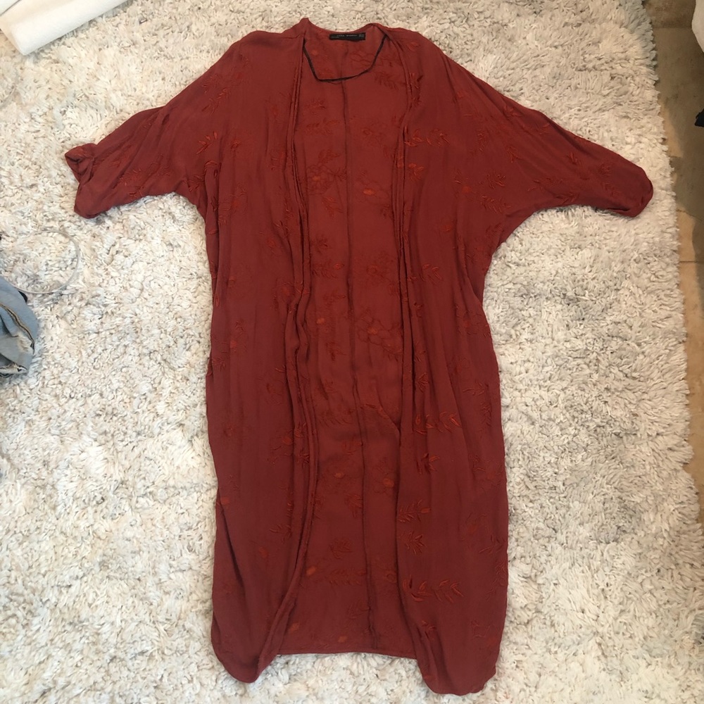 Zara red cardigan